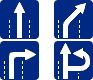 Дорожный знак Направления движения по полосам
