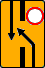 Дорожный знак Предварительный указатель перестроения на другую проезжую часть
